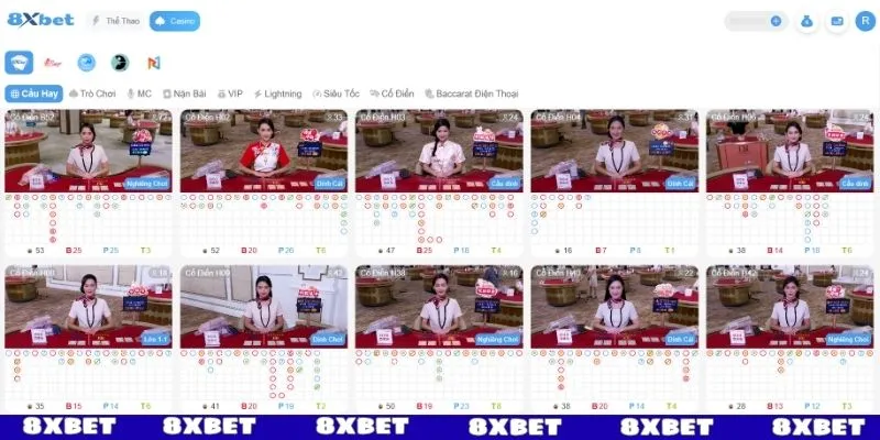 Các bước đặt cược Casino 8XBET