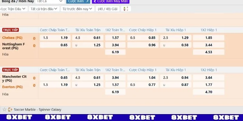 Các lựa chọn cho người yêu thể thao 8XBET