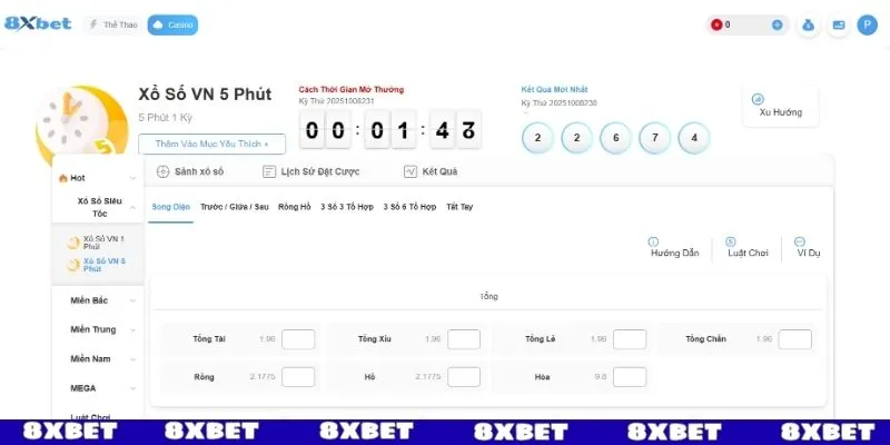 Cẩm nang đặt cược xổ số 8XBET thắng tất
