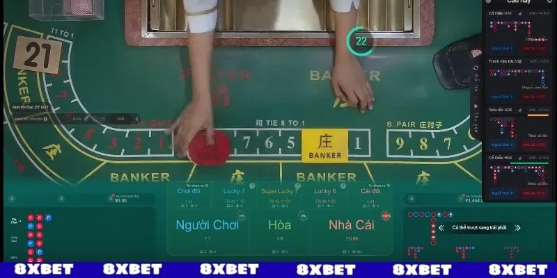 Toàn bộ luật chơi Baccarat 8XBET dễ hiểu nhất